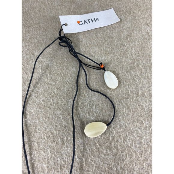 MooMoo Designs Pendant Horn Flat Ball Necklace CATHs Minimalistic Designer Rare - Picture 5 of 8